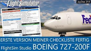 FSS 727-200F - erste Version meiner Checkliste ist fertig | MSFS 2020