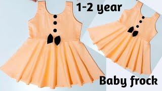 Full gher umbrella cut baby frock cutting and stitching ll 1-2 year baby frock ll very easyll