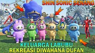 KELUARGA LABUBU REKREASI DI WAHANA DUFAN, BERSAMA UPIN IPIN DAN SHIN SONIC - GTA 5 BOCIL SULTAN