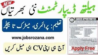 Government Health Department Jobs 2024 - Health Workers Jobs 2024 Announced