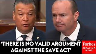 BREAKING NEWS: Mike Lee And Alex Padilla Have Floor Battle Over Contentious SAVE Act