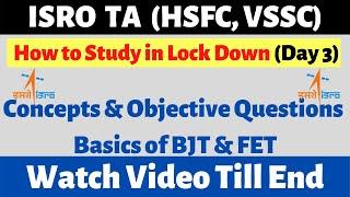 ISRO Technical Assistant | Basics of FET & BJT | Preparation Strategy | HSFC, VSSC