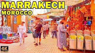 MARRAKECH  MOROCCO: City Walking tour | 4K HDR 60fps