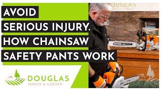 Chainsaw safety pants - with Douglas Forest & Garden Ireland -  Chainsaw Safety Equipment Ireland