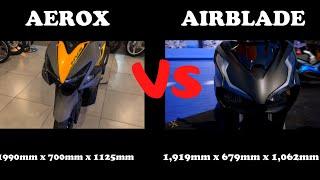 YAMAHA AEROX S VS HONDA AIRBLADE COMPARISON - SAXONWHEELS MOTOVLOG