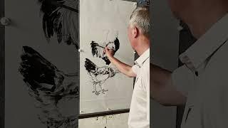 Teach you to draw a big rooster in one stroke
