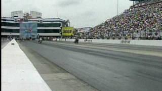 Doug Horne Holeshot win over Angie McBride Z-Max DragStrip 2009