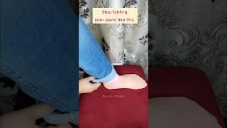 How to cuff your jeans | long jeans to ankle length | How to fold jeans #threadsnneedles #jeanshack