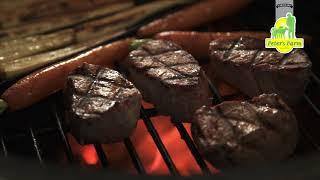 BBQ: Filet de veau, salade, petites carottes, panais et raifort