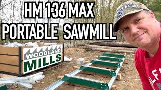 Woodland Mills HM 136 MAX Sawmill Unboxing & Track Assembly