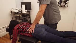 Brooklyn baker get’s Y-strap and full body Chiropractic adjustment - drstevensho