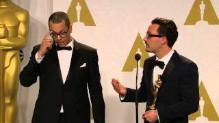 Oscars: Mat Kirkby and James Lucas Backstage Interview 2015 | ScreenSlam