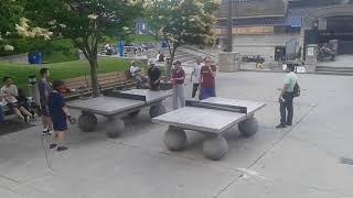 Ping-Pong in Mel Lastman Square in Toronto