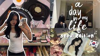 a day in my life in seoul  | meeting universe ticket girls  , cafes & photobooths 