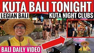 Kuta Bali tonight, New video update at night passing Kuta night clubs