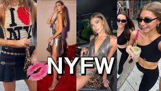 NEW YORK FASHION WEEK VLOG 2023  outfits, events + thrifting