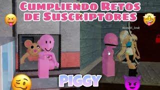 CUMPLIENDO RETOS DE SUSCRIPTORES(PARTE 2) EN PIGGY - ROBLOX