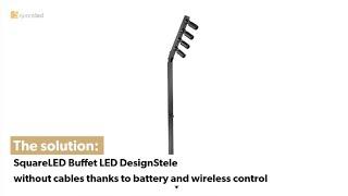 SquareLED battery powered Buffet LED DesignStele