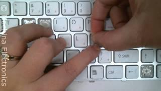 Replacing a Sony Vaio VGN-AW, VGN-FW, VGN-NW Keyboard Key (Type K35)