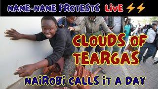  NAIROBI CBD LIVE || NAIROBIANS CALL IT A DAY || TEAR GAS REINS