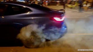 CAR SPOTTING IN BUDAPEST CARS BRUTAL ACCELERATION AND ILLEGAL BURNOUTS