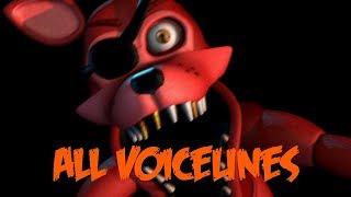Rockstar Foxy | All Voicelines with Subtitles | Ultimate Custom Night