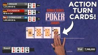 TOP 3 MOST AMAZING POKER ACTION TURN CARDS!
