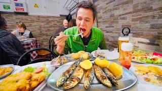 7 Must-Eat Portuguese Foods!!  SARDINES + Egg Tarts in Lisbon, Portugal!