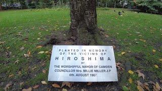 Tavistock Square | Bloomsbury | Ghandhi and Hiroshima Memorial | short walk around | November 2021