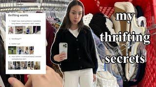ADVICE YOU NEED BEFORE THRIFTING ⭐️ (vlog + try on haul)