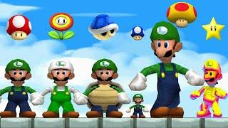 New Super Mario Bros DS All Luigi Power Ups (No Damage)