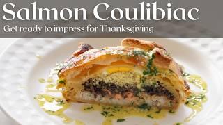 How to Make a Stunning Salmon Coulibiac at Home- Thanksgiving Showstopper