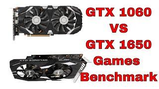 GTX 1650 vs GTX 1060 on Ryzen 5600x Games Benchmark in 2023