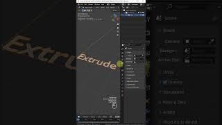 How to extrude text in Blender #blender #3d #cgian #blenderian