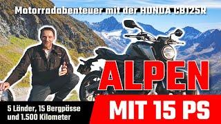 Motorrad-Abenteuer mit der Honda CB125R – reichen 15 PS für die Alpen?