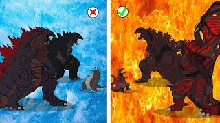 Godzilla - Squid Game: Red - Light Green - Light Challeng | Godzilla animation cartoon