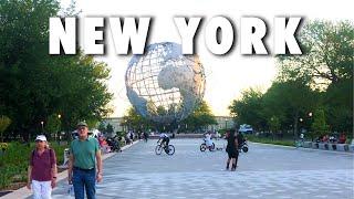 New York City Walking Tour - FLUSHING MEADOWS CORONA PARK【4K】