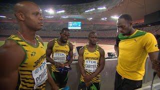 Team Jamaica 4x100m Relay Gold Medal Interview | World Athletics Championships Beijing 2015