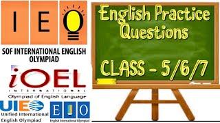 SOF English Olympiad 2024-25 Practice Questions | IEO class 5/6/7 | Practice Question and Answers