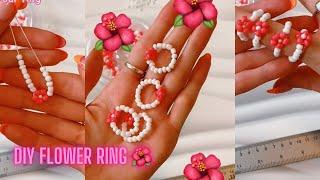 HOW TO MAKE A FLOWER RING  Seed Beads