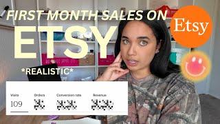 My 1st month selling on ETSY for my small business/ REALISTIC results & beginner tips! 