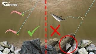 NO MORE SNAGS w/ these Fishing Rigs! (Fishing Moving Water + Rocky Bottoms)
