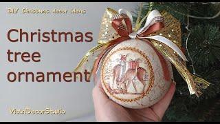 DIY Decoupage Christmas Ornaments