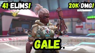 41 ELIMS! SOJOURN BUFF! GALE | TOP 500 DPS | CIRCUIT ROYAL | OVERWATCH 2 SEASON 13 GAMEPLAY