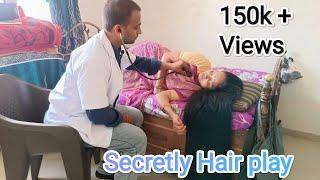 Nishu's Long Hair Play With Doctor || Nisha Rapunzel Hair Play Story