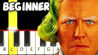 Oompa Loompa - Wonka Soundtrack - Fast and Slow (Easy) Piano Tutorial - Beginner