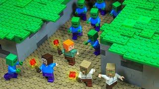 I Survived 100 DAYS Underground In Zombie Apocalypse | Lego Minecraft Animation BRICKMINE