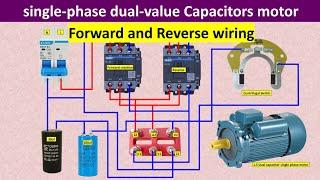 single phase motor reverse forward connection | forward reverse motor control wiring