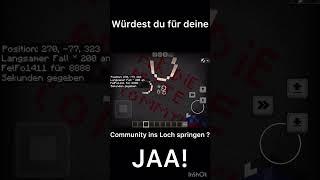 Würdest du für deine Community ins Loch springen #viral #shortvideo #viralshort #subscribe #video