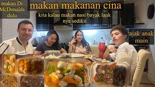 MAKAN MAKANAN CINA,MAKAN DI MCDONALDS DULU, AJAK ANAK MAIN